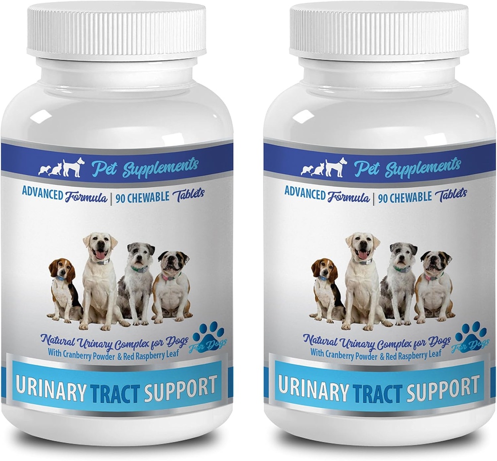Bladder Supplements for Dogs - Urinary Tract Support - for Dogs - Advanced Complex - CHEWABLE - Corn Silk for Dogs - 2 Bottle (180 Chews)