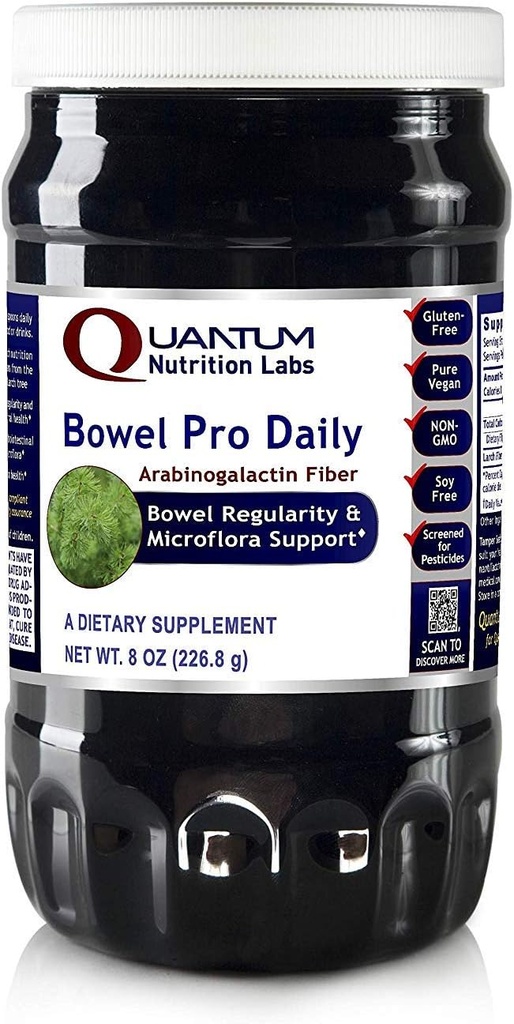 QNL Bowel Pro Daily - Prebiotic Fiber Powder to Support Digestive Health - Delicious Daily Gut Health Powder - Vegan Immune Support Supplement - Organic Prebiotic - 8 oz