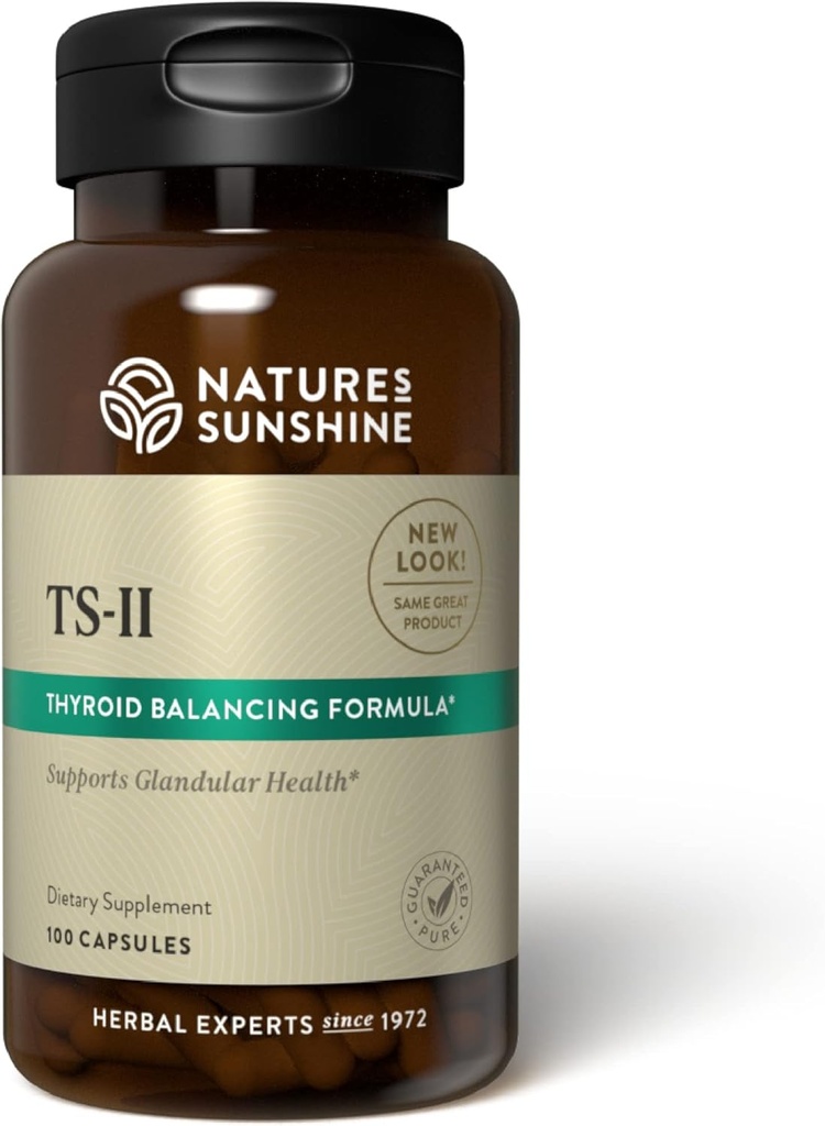 Nature's Sunshine TS II w/Hops, 100 Capsules | Supports Proper Thyroid Function and Helps Maintain Balance in the Thyroid Gland