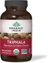 ORGANIC INDIA Triphala Capsules Organic - Herbal Supplement with Amla, Bibhitaki, Haritaki, Digestion & Colon Support, Immune System Support, Adaptogen, Vegan, USDA Certified Organic - 180 Capsules