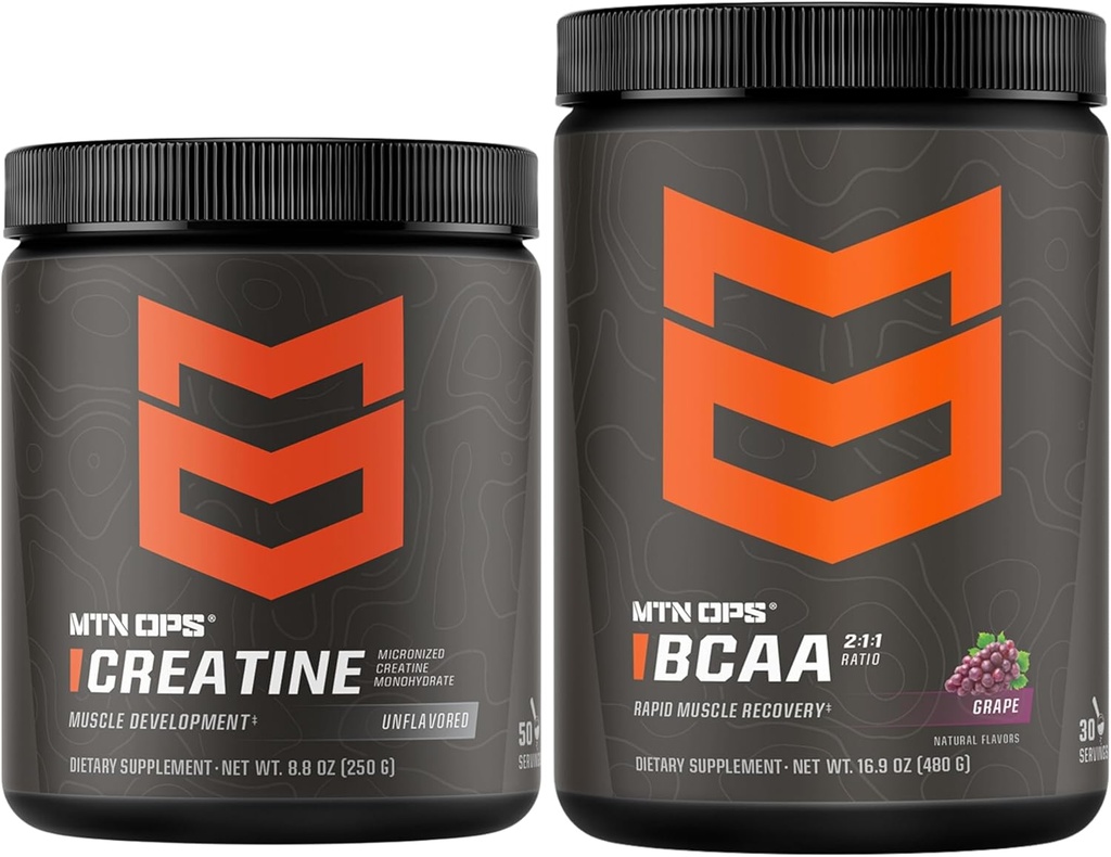 MTN OPS Creatine + BCAA Amino Acids Grape Bundle