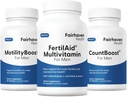 Fairhaven Health FertilAid for Men, MotilityBoost, and Countboost Combo | Fertility Supplements for Men | Male Fertility Supplement with Conception for him Prenatal Vitamin