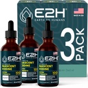 E2H Vegan Liquid Iodine - Thyroid Support and Cognitive Function - Boost Your Metabolism and Energy Levels - Vegan - Non-GMO (3 Bottles)