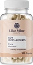 Like Mine Soy Isoflavones (100 Capsules), Pure & Natural, Dietary Supplement, No Fillers
