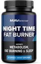Night Time Fat Burner for Weight Loss Support & Sleep Aid | Appetite Suppressant, Carb Blocker, Nighttime Metabolism Booster for Stomach Fat Burner & Night Shred with Melatonin | Non-GMO, Vegan 60ct