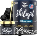 Himalayan Organic Shilajit | 50 Servings | Natural Energy and Immunity Booster for Men & Women with 80+ Essential Trace Minerals & 75%+ Fulvic Acid | 100% Pure | with Lab Test Report