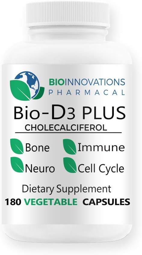 Bio-D3 Plus Boron Vitamin K2 Magnesium & Zinc-Supports Cardiovascular Nerves Muscles Bone Teeth Gums Immune Health Tissue Repair Balance Hormones Metabolism 180 Vegan caps