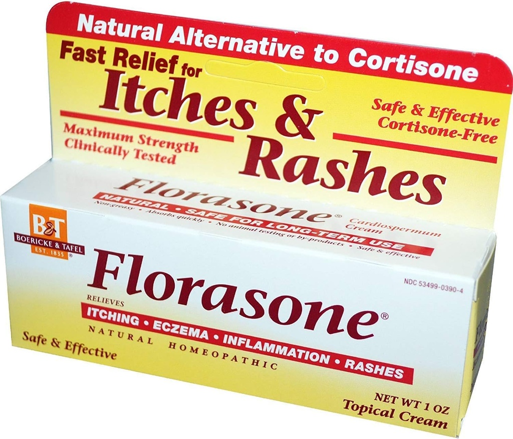 Boericke & Tafel Florasone Itches & Rashes Cream - 1 oz, 2 Pack