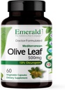 EMERALD LABS Mediterranean Olive Leaf 500mg - Gluten-Free, Vegan Olive Leaf Extract - Supports Skin, Immune & Heart Health - 60 Vegetable Capsules (Up to 60-Day Supply)