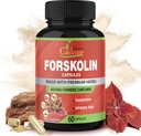 Forskolin Supplements Capsules with Turmeric Curcumin, Arjuna, Garcinia Cambogia, Green Tea - 60 Capsules