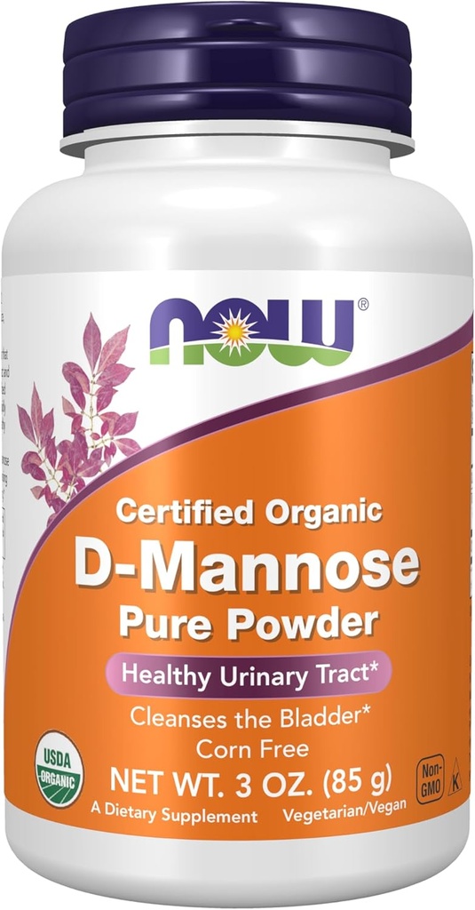 NOW Supplements, D-Mannose Powder for Immune Support, Non-GMO Project Verified, Healthy Urinary Tract*, 3-Ounce