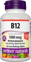 Webber Naturals Vitamin B12 1000 mcg, 150 Count, Fast Dissolve Tablets, Vitamin Supplement Support for Energy Metabolism, Immune and Heart Health, Vegetarian Formula, 150 Day Supply