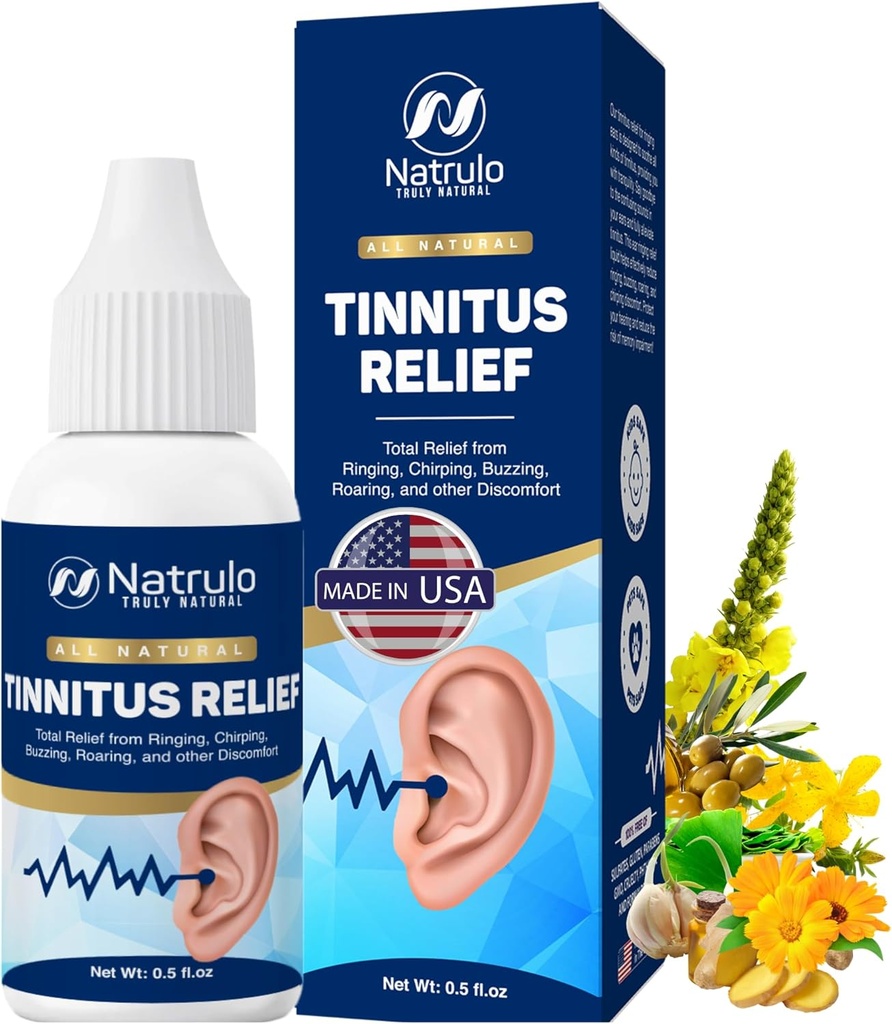 Tinnitus Relief for Ringing Ears – Natural Ear Ringing Drops for Tinnitus Treatment – Sooth Discomfort, Reduce Ear Noise – Ear Cleaner Ear Wax Removal Drops Improve Hearing & Ear Health, Made in USA