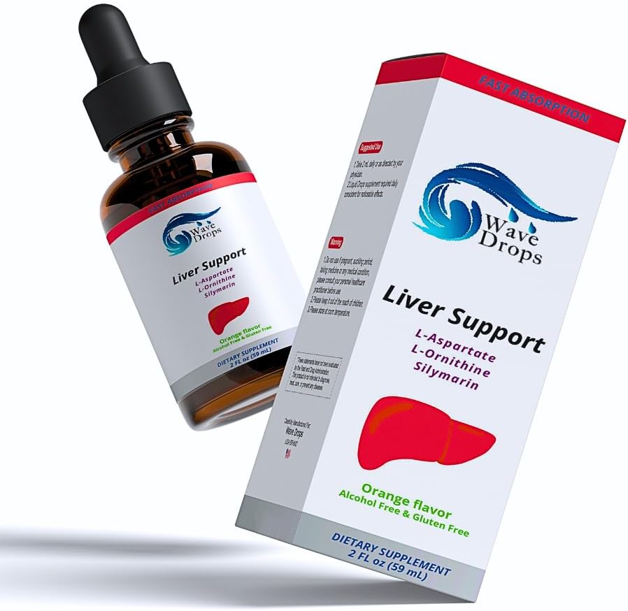 Liver Support Liquid Supplement - Special Formula - Liver Cleanse Detox & Repair Formula - Herbal Liver Support Supplement with L-Ornithine L-Aspartate Silymarin
