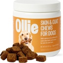 Ollie Dog Skin & Coat Supplement, Soothes Irritated Skin, Promotes Healthy & Shiny Fur & Coat, 60 Count Appx.