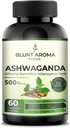 Ashwagandha Extract Capsule - Great Strength 5200mg of Powder. Blended Ginger Root, Turmeric Curcumin, Alkanet Root and Black Pepper - 60 Capsules - 2 Month Supply
