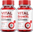 (2 Pack) Vital Grow XL Gummies - Official Formula - Vial Grow XL Advanced Strength Formula, Vital Grow XL Reviews, Overall Health Support 1000mg Maximum Strength Wellness Supplement (120 Gummies)