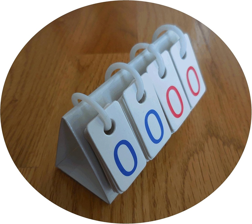 Duplay 2 Multi-Functional Mini Scoreboards (Medium) - Portable Scorebook Flip Scorecard Tabletop Compact Flipper Scorekeeper Score Card Digital Calendar Day Countdown Body Weight Counter Math Game