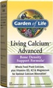 Garden of Life Living Calcium Advanced Bone Density Support Formula, 1,000mg Whole Food Plant Calcium Plus Vitamins D3, K1 and Magnesium for Absorption, 120 Vegetarian Caplets