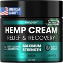 Natural Hemp Cream with Turmeric, Msm, Arnica - Hemp Cream Maximum Strength for Discomfort in Back, HIPS, Joints, Knees, Elbows - Maximum Joint Support with Hemp Oil Extract Gel - 4 oz