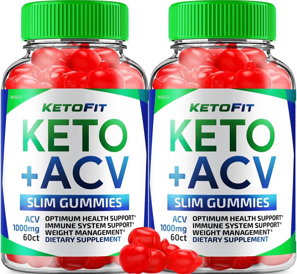 (2 Pack) Ketofit ACV Gummies Advanced 1000mg, KetoFit Keto + ACV Weight Management Gummies Apple Cider Vinegar Keto Fit Dietary Supplement Ketofit Gummies Reviews Vitamin B12 B6 (120 Gummies)