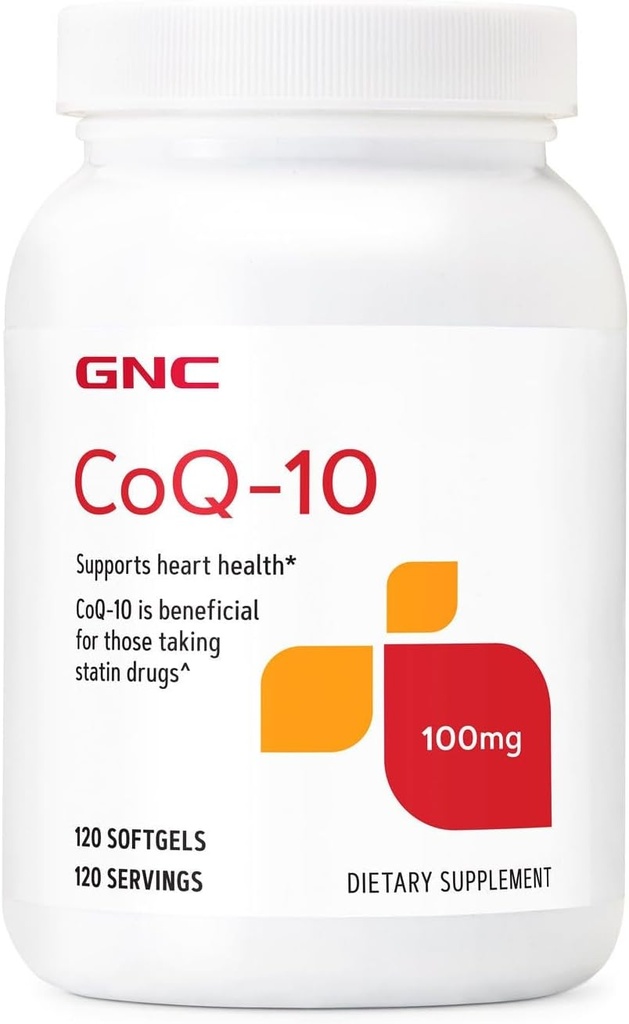 GNC CoQ10 100mg Supplement, Supports Heart Health, 120 Servings
