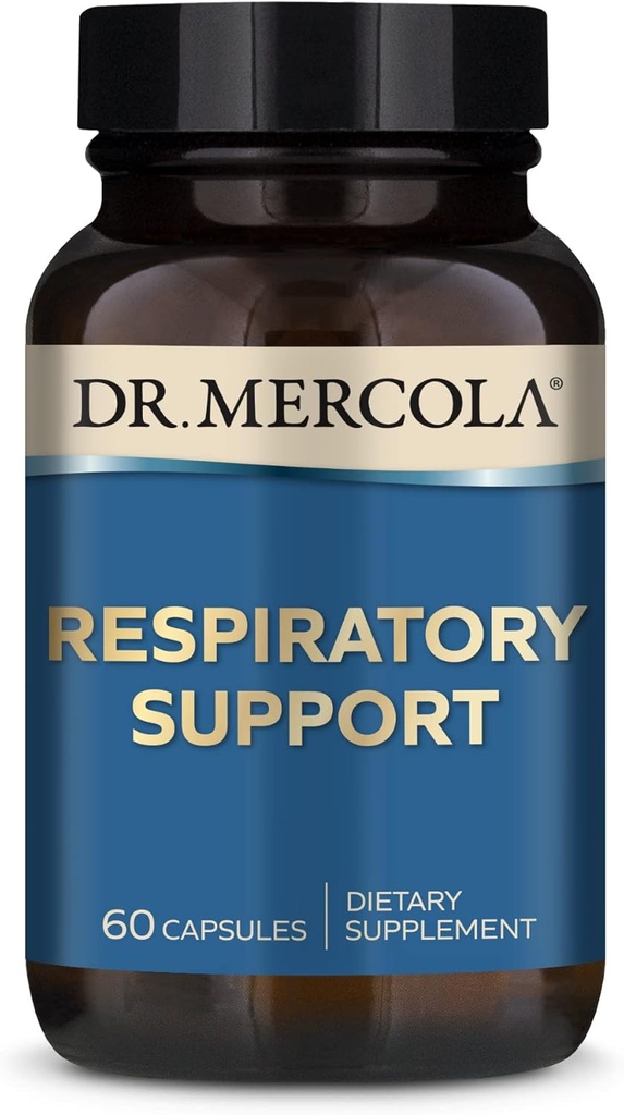 Dr. Mercola Respiratory Support Dietary Supplement, 30 Servings (60 Capsules), Antioxidant & Immune Support, Non GMO, Soy Free, Gluten Free
