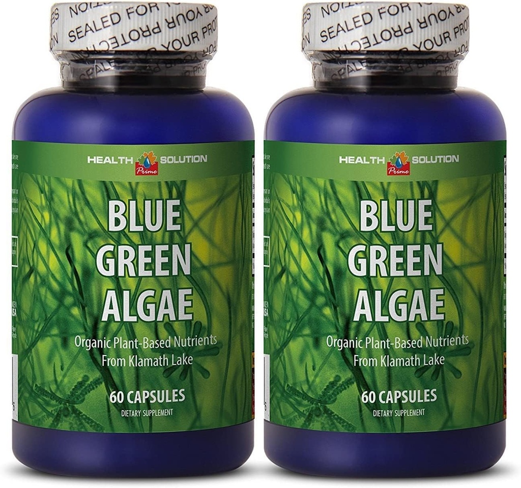 klamath blue green algae - BLUE GREEN ALGAE 500MG from Klamath Lake - antioxidant nutritional supplements, spirulina pills extra strength, energy pills for women immune booster - 2 Bot 120 Capsules