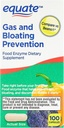 Equate Gas and Bloating Relief Prevention, Food Enzyme Dietary Supplement Capsules 100 Count (Pack of 1)