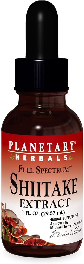 Planetary Herbals Full Spectrum Shiitake Extract Supplement, 2 Fluid Ounce