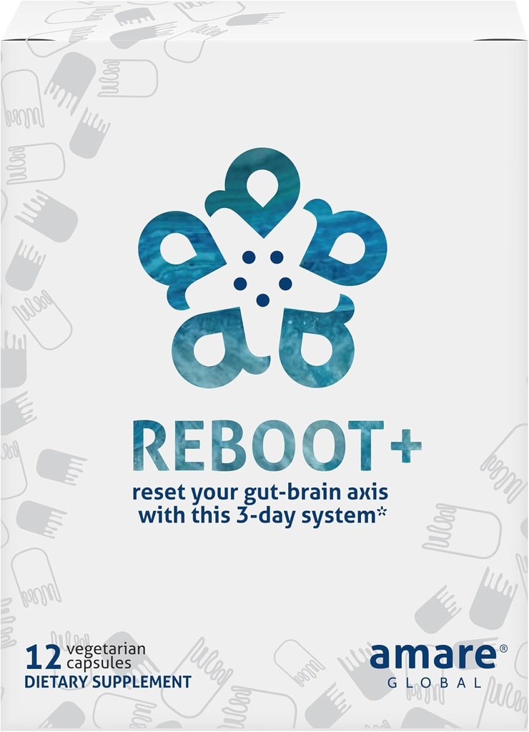 Amare Global Reboot+ 3-Day Gut Brain Reset System, 12 Capsules