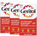Geritol, Multivitamin Supplement, Contains B-Vitamins, Antioxidants, Vitamins C, E & D and Iron, 27 Essential Vitamins and Minerals, Gluten-Free, Non-GMO, No Artificial Sweeteners, 100 Tablets, 3 Pack