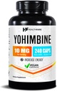 Healthfare Yohimbine HCL 10mg | 240 Vegan Capsules | Maximum Strength Formula | Non-GMO & Gluten-Free | Made in USA