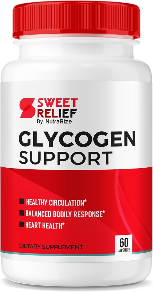 NutraRize Sweet Relief Glycogen Support - Sweet Relief Joint Support & Blood Vessel Cleaner, Sweet Relief Detox Support, SweetRelief Capsules Glyco Optimizer Cleanse Restore Rleaf (60 Capsules)