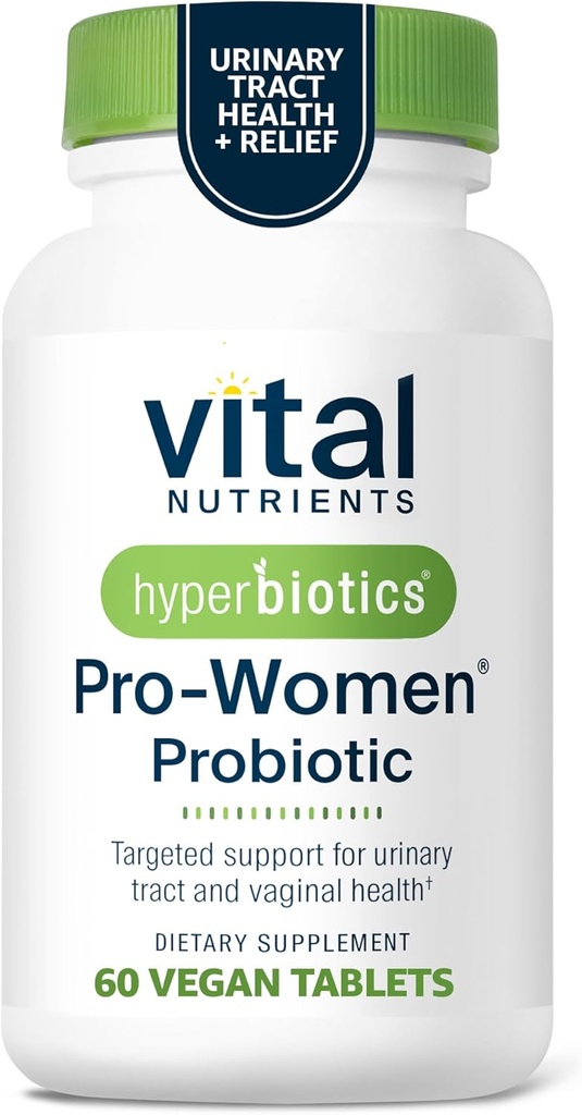 Hyperbiotics Vital Nutrients Pro Women Probiotics for Women | Vaginal Probiotics for PH Balance | Oral Probiotic for Vaginal Health and Urinary Tract Health | 6 Targeted Strains | 60 Vegan Tablets