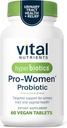 Hyperbiotics Vital Nutrients Pro Women Probiotics for Women | Vaginal Probiotics for PH Balance | Oral Probiotic for Vaginal Health and Urinary Tract Health | 6 Targeted Strains | 60 Vegan Tablets