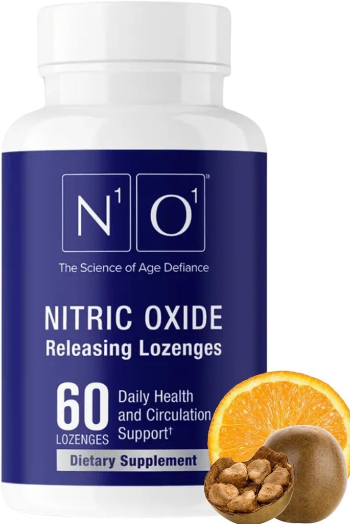 N1O1 Nitric Oxide Lozenges - 60 Count - Nitric Oxide Supplement for Heart Health, Circulation, Energy, Blood Flow, Oxygenation, Healthy Blood Pressure, Cardiovascular Support for Men & Women