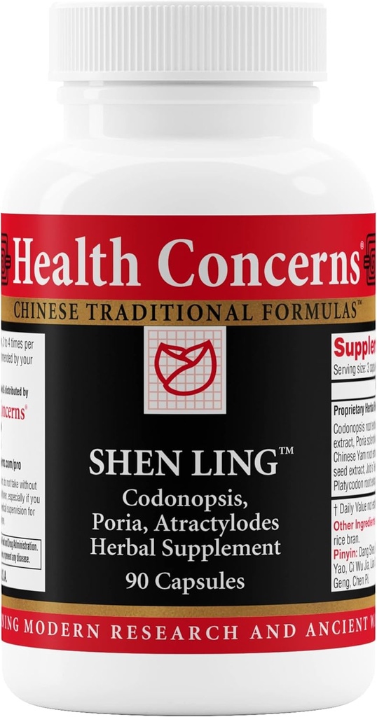 Health Concerns Shen Ling – Digestive Support & Upset Stomach Relief Supplement – Bloating, Diarrhea & Loose Stool Relief – Traditional Chinese Medicine – Herbal Formula – 90 Capsules