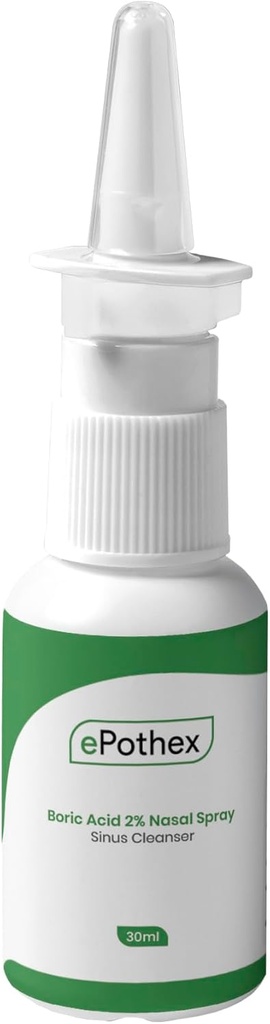 Boric Acid 2% Nasal Spray - Clears Airway Passages - Provides Support for Seasonal & Chronic Sinus Challenges - 30ml