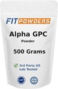 Alpha-GPC Powder 500 Grams, Non-GMO Alpha GPC Supplement Choline Powder, Vegan, Third Party Tested, Pre-Workout, Memory and Focus, with Scoop