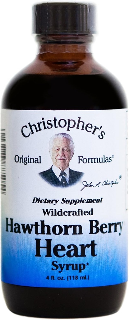 Dr. Christopher's Original Formulas Hawthorn Berry Heart Syrup, 4 Ounce