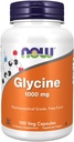NOW Glycine 1000 mg,100 Veg Capsules