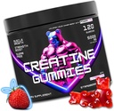 Creatine Gummies with L-Carnitine for Men & Women - 5g Creatine Monohydrate per Serving | Supports Muscle Growth | Recovery | Endurance | Strength and Workout Performance | Sugar Free | Vegan | 5000mg