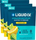 Liquid I.V.® Hydration Multiplier - Lemon Lime | Electrolyte Powder Drink Mix | 3 Pack (48 Servings)