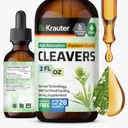 BIO KRAUTER Cleavers Tincture - Cleavers Herb Liquid Extract - Natural Detox - Alcohol and Sugar Free - Vegan Extract 2 Fl.Oz.