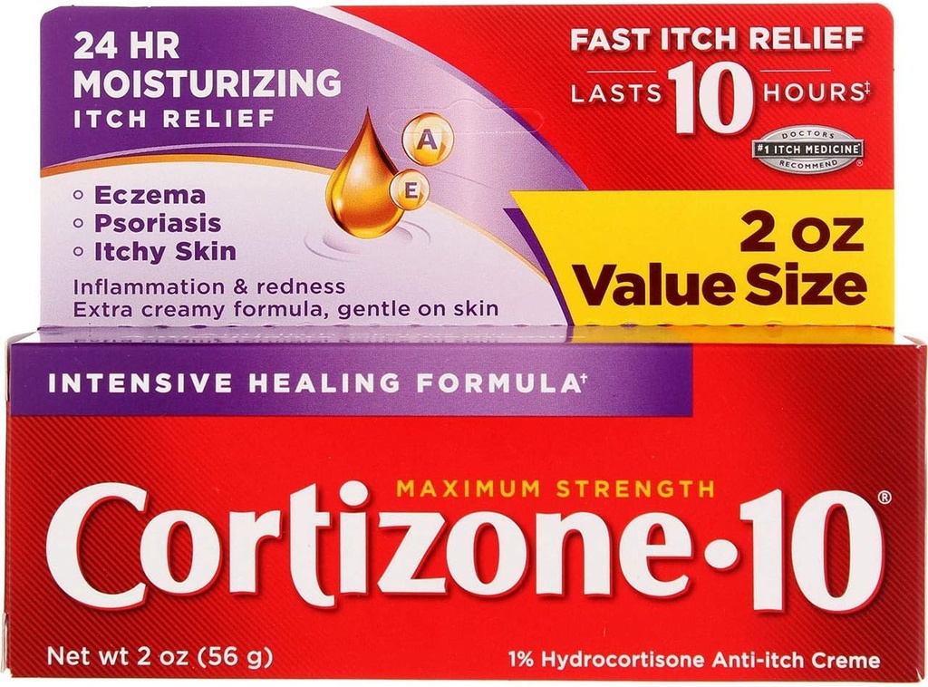 Cortizone-10 Max Strength Cortizone-10 Intensive Healing Formula, 2oz Boxes (Pack of 2)