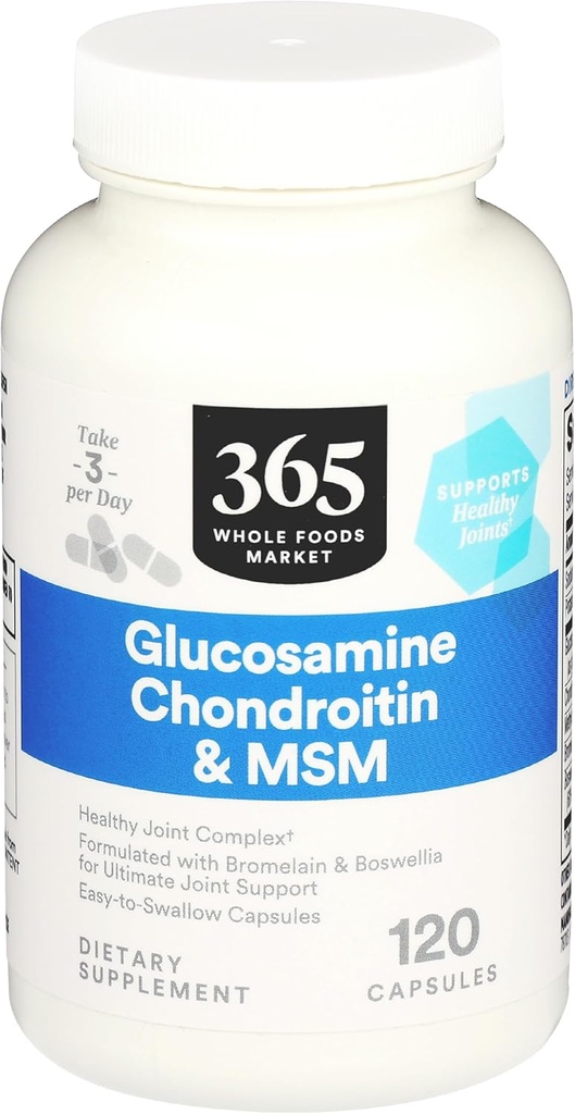 365 by Whole Foods Market, Glucosamine Chondroitin and MMS, 120 Capsules