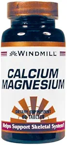 Windmill Calcium Magnesium Tablets - 60 Ea