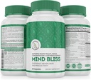 Mind Bliss Brain Supplement: 40-Ingredient Memory, Focus & Clarity Vitamins, Energy Boost & Nootropic Support with DMAE, 60 Pills