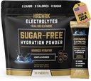 HRDWRK Electrolytes Powder Packets with Magnesium, Potassium Sodium, Keto Hydration Packets - BCAA Electrolyte Powder Packets with Glutamine, 30 Electrolytes Powder Packets Sugar Free (Unflavored)